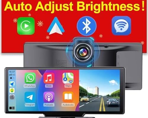 10 Inch Wireless Portable Apple Carplay Screen for Car Plug